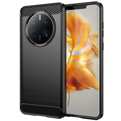 Huawei Mate 50 Pro 4G "Carbon" cieta silikona (TPU) melns apvalks | Vacins.lv