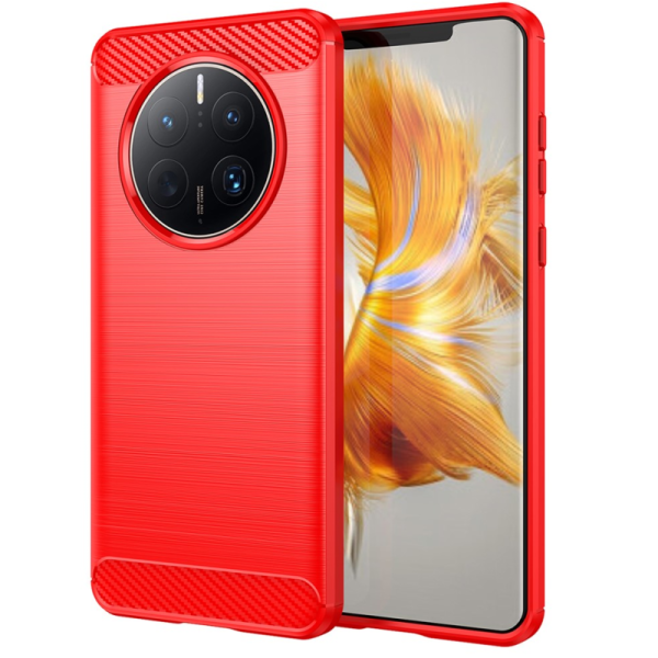 "AILES" Carbon cieta silikona (TPU) apvalks - sarkans (Mate 50 Pro)