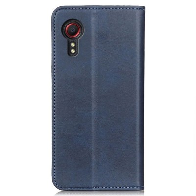 Samsung Galaxy Xcover 7 „Split“ mėlynas odinis atverčiamas dėklas - knygutė | Priedai.lt