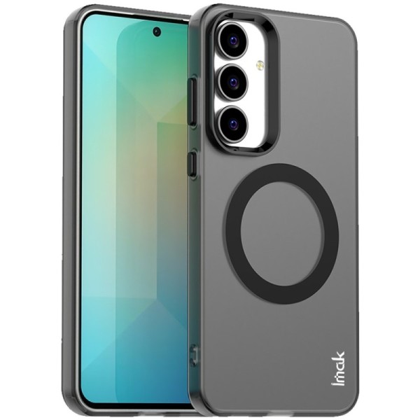 "IMAK" Candy MagSafe matēts cieta silikona (TPU) apvalks - melns (Galaxy S25 FE)