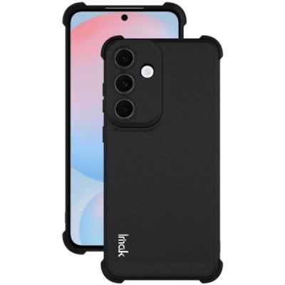 Samsung Galaxy S25 FE "Imak" pastiprinātas aizsardzības cieta silikona matēta (TPU) melns vāciņš | Vacins.lv