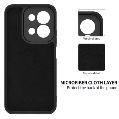 Xiaomi Redmi 15C "Shell" cieta silikona (TPU) apvalks - melns | vacins.lv