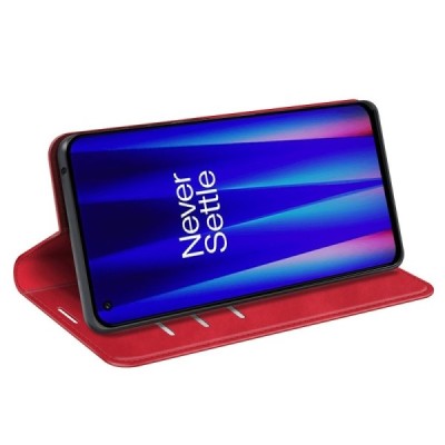 OnePlus Nord CE 2 "Retro" sērijas sarkans atvērams maciņš, maks | Vacins.lv