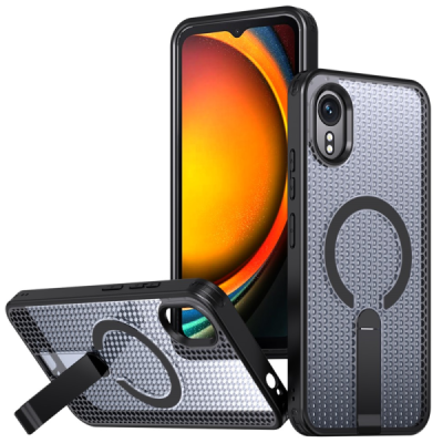Samsung Galaxy Xcover 7 „HotSpot“ MagSafe Kickstand juodas dėklas - nugarėlė | Priedai.lt
