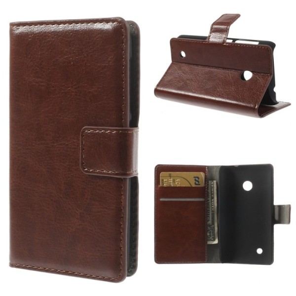 Atverčiamas dėklas - rudas (Lumia 530)