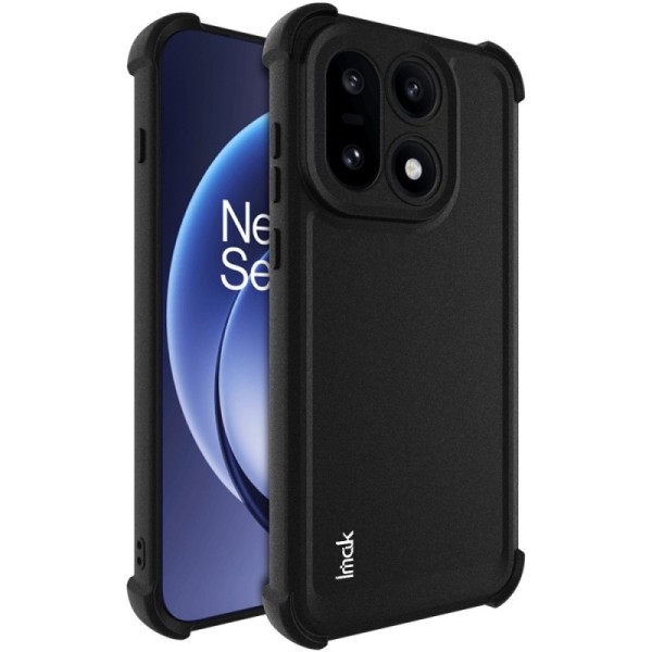 "Imak" pastiprinātas aizsardzības cieta silikona matēta (TPU) apvalks - melns (OnePlus 15)