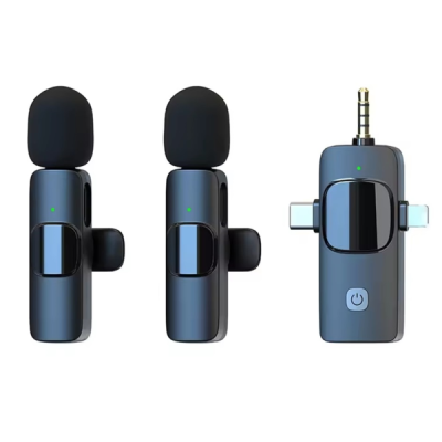 "K15" Mini mikrofons - zils (3,5 mm) | Vacins.lv