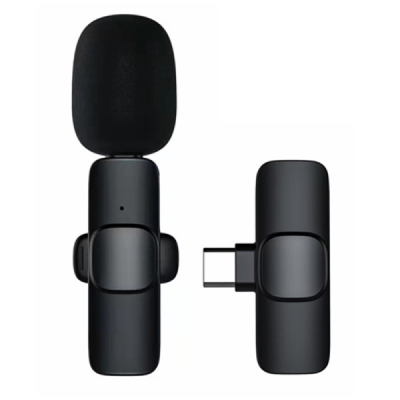 "K1" Mini mikrofons - melns (Type-c) | Vacins.lv