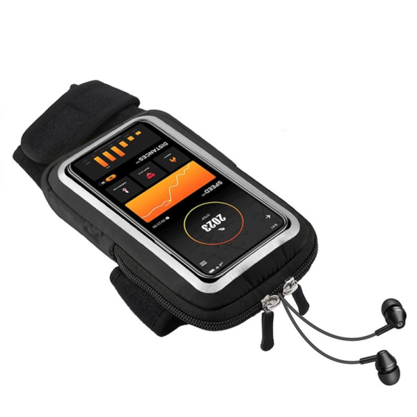 „HSK“ dėklas sportui (raištis ant rankos) - juodas (XL+ dydis)