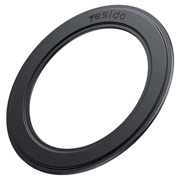 "YESIDO" Metalinis žiedas - lipdukas (magnetiniam automobilio laikikliui) - juodas