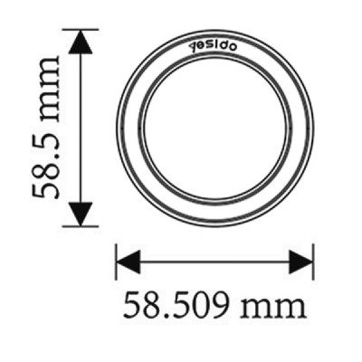 "YESIDO" Metalinis žiedas - lipdukas (magnetiniam automobilio laikikliui) juodas | Priedai.lt