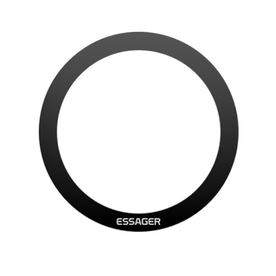 "ESSAGER" Metaliniai žiedai - lipdukai (magnetiniam automobilio laikikliui) juodas | Priedai.lt