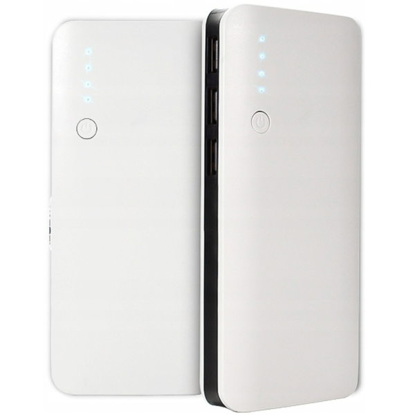 „PowerBank Slim“ ārējais akumulators - balta (20000 mAh)