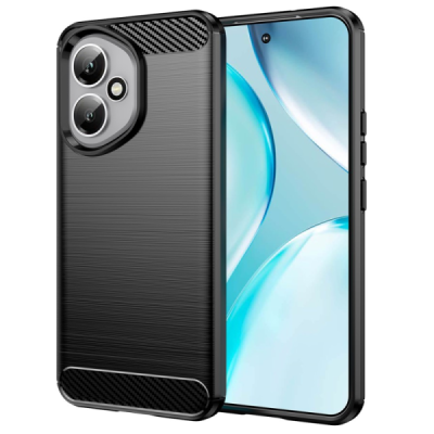 Huawei Honor 400 "Carbon" cieta silikona (TPU) melns apvalks | Vacins.lv