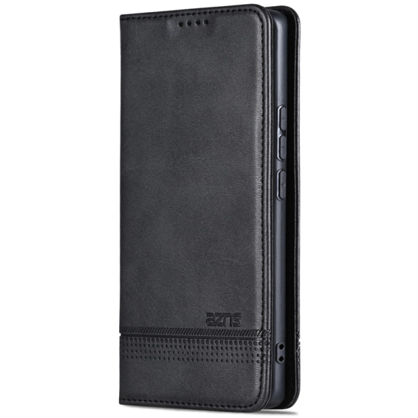 „AZNS“ Retro atverčiamas dėklas - juodas (Honor Magic7 Lite / X9c / X60 Pro)