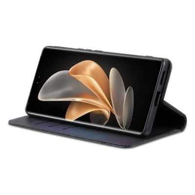 Huawei Honor Magic7 Lite / X9c / X60 Pro „AZNS“ Retro juodas odinis atverčiamas dėklas - knygutė | Priedai.lt
