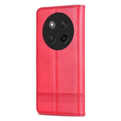 Huawei Honor Magic7 Lite / X9c / X60 Pro „AZNS“ Retro raudonas odinis atverčiamas dėklas - knygutė | Priedai.lt
