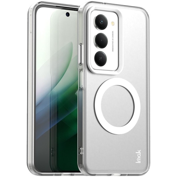 "IMAK" Candy MagSafe matēts cieta silikona (TPU) apvalks - balts (Redmi 15 4G / Redmi 15 5G)