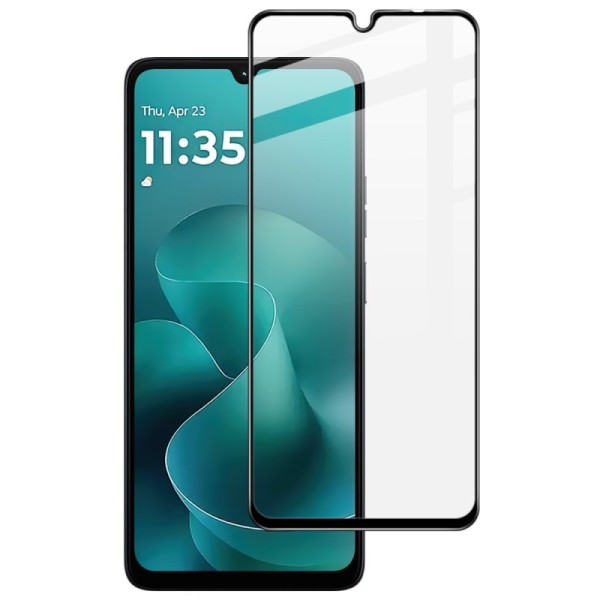 „IMAK“ Tempered Glass pilnai dengiantis apsauginis ekrano stiklas - juodas (Moto G06 4G / G06 Power 4G)