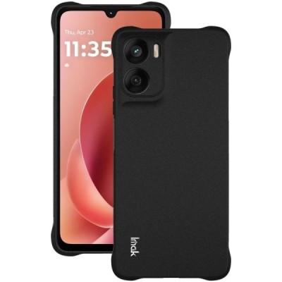 Motorola Moto G06 4G / G06 Power 4G "Imak" pastiprinātas aizsardzības Airbag cieta silikona matēta (TPU) melns vāciņš | Vacins.l
