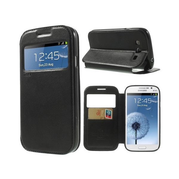 „Roar“ Noble atverčiamas dėklas - juodas (Galaxy Grand / Grand Neo)