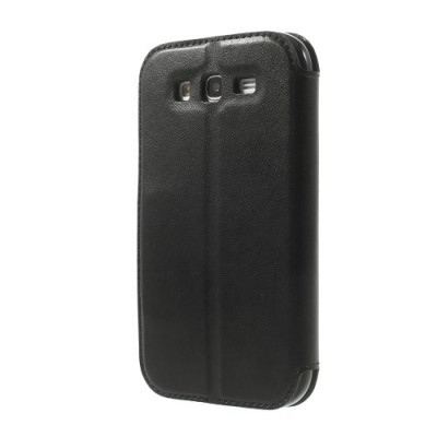 Roar Noble atverčiamas Samsung Galaxy Grand Neo (Lite) juodas odinis dėklas / Priedai.lt