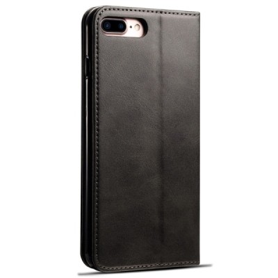 Apple iPhone 7 Plus / 8 Plus "Suteni" melns atvērams maciņš, maks | Vacins.lv