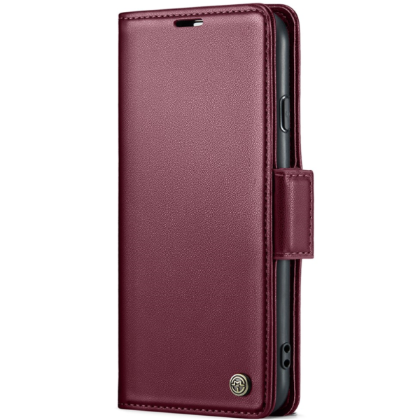 "CaseMe" Leather atvēramais ādas maciņš - bordo (iPhone 6 / 7 / 8 / SE 2020 / SE 2022)