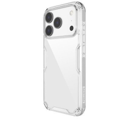 „Nillkin“ Nature TPU Pro Apple iPhone 17 Pro sustiprintos apsaugos kieto silikono skaidrus dėklas | Priedai.lt