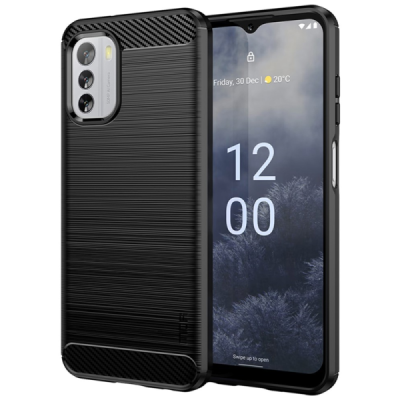 Nokia G60 „Mofi“ Carbon kieto silikono TPU juodas dėklas - nugarėlė | Priedai.lt