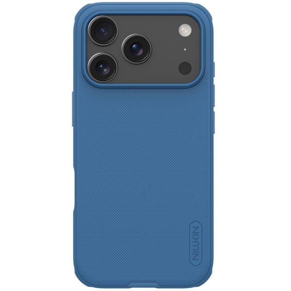 "Nillkin" Frosted Shield apvalks - zils (iPhone 17 Pro)