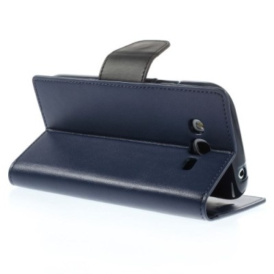 Samsung Galaxy Grand (Neo / Lite) Mercury Sonata atvērams zils ādas futrālis - maciņš / Vacins.lv