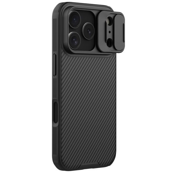 "Nillkin" CamShield Pro apvalks - melns (iPhone 17 Pro)