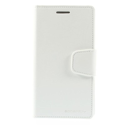 Samsung Galaxy Grand (Neo / Lite) Mercury Sonata atvērams balts ādas futrālis - maciņš / Vacins.lv