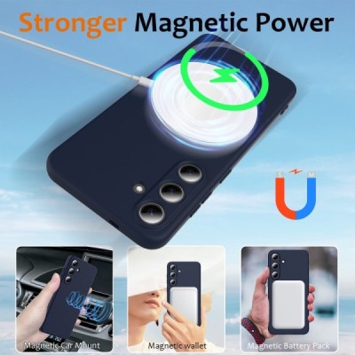 Samsung Galaxy S25 FE "Shell" MagSafe cieta silikona (TPU) tumši zils apvalks | vacins.lv