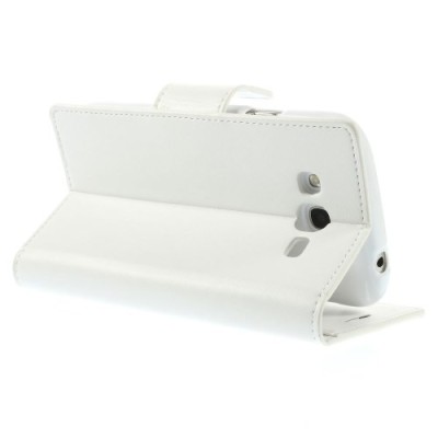 Samsung Galaxy Grand (Neo / Lite) Mercury Sonata atvērams balts ādas futrālis - maciņš / Vacins.lv