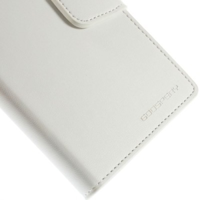 Samsung Galaxy Grand (Neo / Lite) Mercury Sonata atvērams balts ādas futrālis - maciņš / Vacins.lv