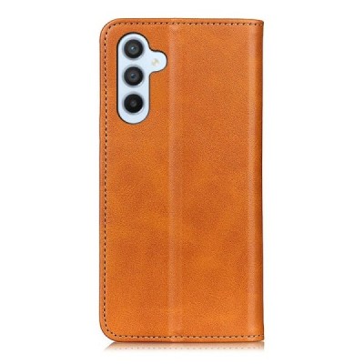 Samsung Galaxy S25 FE „Split“ šviesiai rudas odinis atverčiamas dėklas - knygutė | Priedai.lt