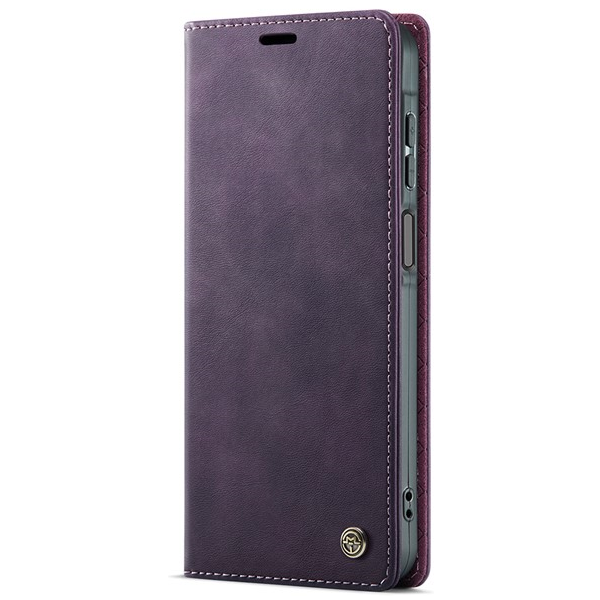 "CaseMe" Retro Skin atvēramais ādas maciņš - violets (Galaxy A16)