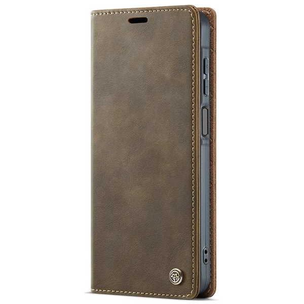 "CaseMe" Retro Skin atvēramais ādas maciņš - brūns (Galaxy A16)