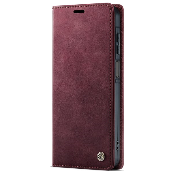 "CaseMe" Retro Skin atvēramais ādas maciņš - bordo (Galaxy A16)