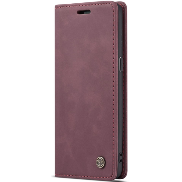 „CaseMe“ Retro solidus atverčiamas dėklas - bordo (Galaxy S8)