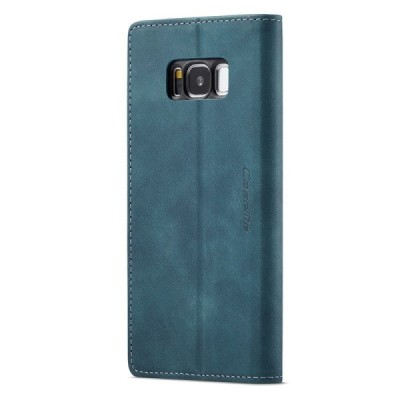 Samsung Galaxy S8 CaseMe Retro solidus atverčiamas žalias odinis dėklas - knygutė | Priedai.lt