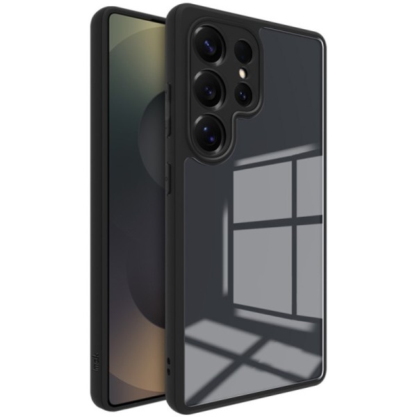 "Imak" cieta silikona (TPU) apvalks - dzidrs / melns (Galaxy S25 Ultra)