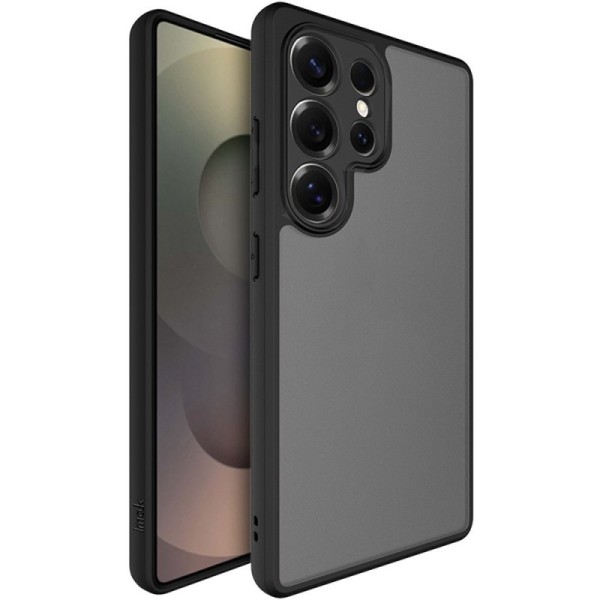 "Imak" cieta silikona (TPU) matēts apvalks - tonēts / melns (Galaxy S25 Ultra)