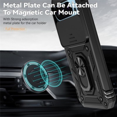 Google Pixel 10 Pro / 10 / 9 Pro / 9 "Kickstand" pastiprinātas aizsardzības melns apvalks | Vacins.lv