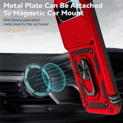 Google Pixel 10 Pro / 10 / 9 Pro / 9 "Kickstand" pastiprinātas aizsardzības sarkans apvalks | Vacins.lv