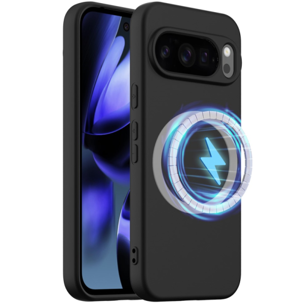 "Shell" MagSafe cieta silikona (TPU) apvalks - melns (Pixel 10 / 10 Pro)