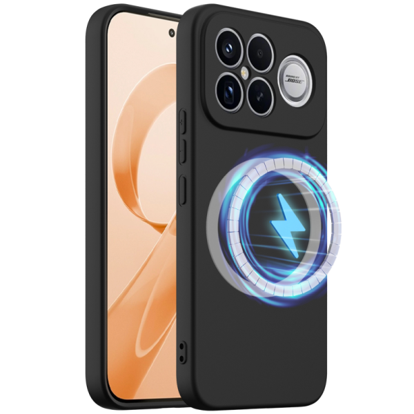 "Shell" MagSafe cieta silikona (TPU) apvalks - melns (Poco F8 Ultra)