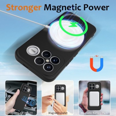 Xiaomi Poco F8 Ultra "Shell" MagSafe cieta silikona (TPU) melns apvalks | vacins.lv